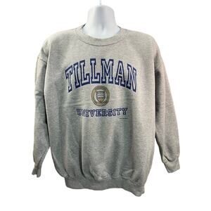 Tillman University gray sweater size Large dated 2002   24x27